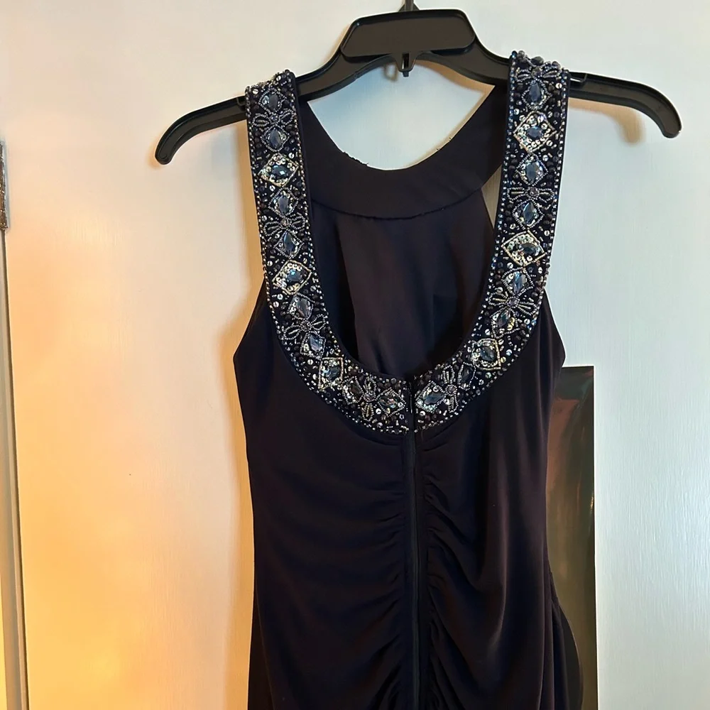Xscape Navy Blue Prom Dress - Picture 5 of 6